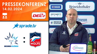 14.02.2024 - Pressekonferenz - Dresdner Eislöwen vs. Selber Wölfe
