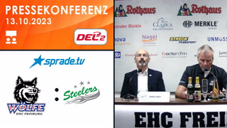 13.10.2023 - Pressekonferenz - EHC Freiburg vs. Bietigheim Steelers