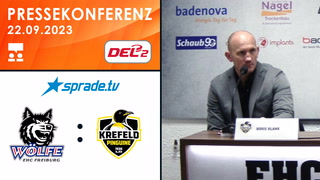 22.09.2023 - Pressekonferenz - EHC Freiburg vs. Krefeld Pinguine