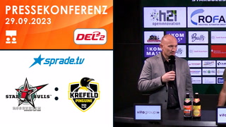 29.09.2023 - Pressekonferenz - Starbulls Rosenheim vs. Krefeld Pinguine