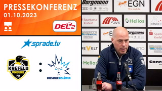 01.10.2023 - Pressekonferenz - Krefeld Pinguine vs. Dresdner Eislöwen