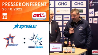 23.10.2022 - Pressekonferenz - Ravensburg Towerstars vs. Dresdner Eislöwen