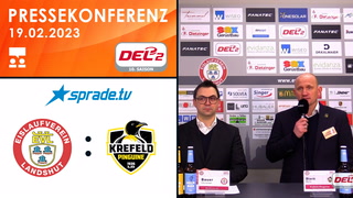 19.02.2023 - Pressekonferenz - EV Landshut vs. Krefeld Pinguine