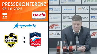 28.10.2022 - Pressekonferenz - Krefeld Pinguine vs. Selber Wölfe