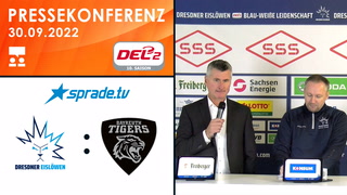 30.09.2022 - Pressekonferenz - Dresdner Eislöwen vs. Bayreuth Tigers