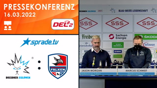 16.03.2022 - Pressekonferenz - Dresdner Eislöwen vs. Heilbronner Falken