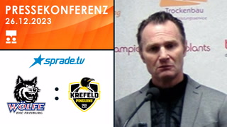 26.12.2023 - Pressekonferenz - EHC Freiburg vs. Krefeld Pinguine