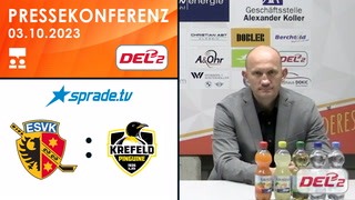 03.10.2023 - Pressekonferenz - ESV Kaufbeuren vs. Krefeld Pinguine