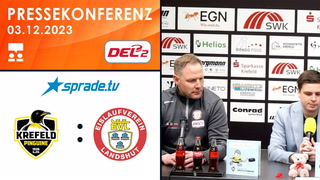 03.12.2023 - Pressekonferenz - Krefeld Pinguine vs. EV Landshut