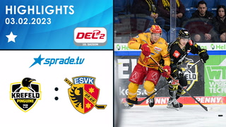 03.02.2023 - Highlights - Krefeld Pinguine vs. ESV Kaufbeuren