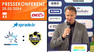 20.02.2024 - Pressekonferenz - Dresdner Eislöwen vs. Krefeld Pinguine