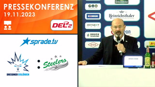 19.11.2023 - Pressekonferenz - Dresdner Eislöwen vs. Bietigheim Steelers