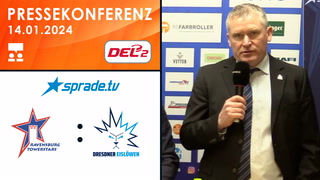 14.01.2024 - Pressekonferenz - Ravensburg Towerstars vs. Dresdner Eislöwen