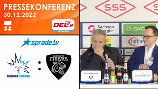 30.12.2022 - Pressekonferenz - Dresdner Eislöwen vs. Bayreuth Tigers