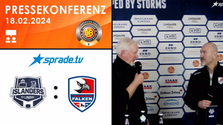 18.02.2024 - Pressekonferenz - EV Lindau Islanders vs. Heilbronner Falken