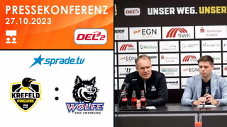 27.10.2023 - Pressekonferenz - Krefeld Pinguine vs. EHC Freiburg