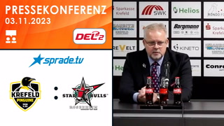 03.11.2023 - Pressekonferenz - Krefeld Pinguine vs. Starbulls Rosenheim