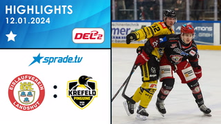 12.01.2024 - Highlights - EV Landshut vs. Krefeld Pinguine