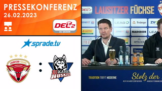 26.02.2023 - Pressekonferenz - Lausitzer Füchse vs. EC Kassel Huskies