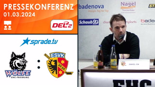 01.03.2024 - Pressekonferenz - EHC Freiburg vs. ESV Kaufbeuren