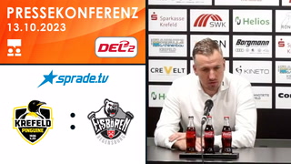 13.10.2023 - Pressekonferenz - Krefeld Pinguine vs. Eisbären Regensburg