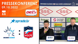 09.10.2022 - Pressekonferenz - Dresdner Eislöwen vs. Selber Wölfe