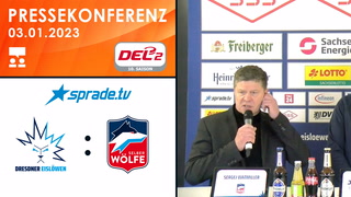 03.01.2023 - Pressekonferenz - Dresdner Eislöwen vs. Selber Wölfe