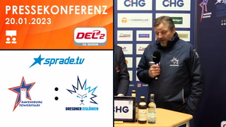 20.01.2023 - Pressekonferenz - Ravensburg Towerstars vs. Dresdner Eislöwen