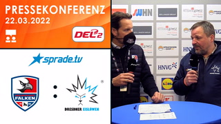22.03.2022 - Pressekonferenz - Heilbronner Falken vs. Dresdner Eislöwen
