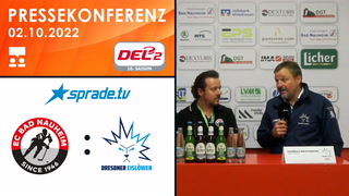02.10.2022 - Pressekonferenz - EC Bad Nauheim vs. Dresdner Eislöwen