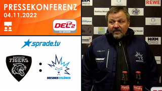 04.11.2022 - Pressekonferenz - Bayreuth Tigers vs. Dresdner Eislöwen