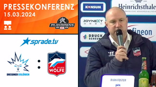 15.03.2024 - Pressekonferenz - Dresdner Eislöwen vs. Selber Wölfe