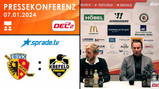 07.01.2024 - Pressekonferenz - ESV Kaufbeuren vs. Krefeld Pinguine