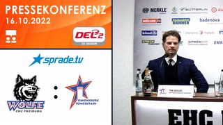 16.10.2022 - Pressekonferenz - EHC Freiburg vs. Ravensburg Towerstars