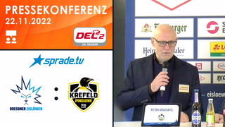22.11.2022 - Pressekonferenz - Dresdner Eislöwen vs. Krefeld Pinguine