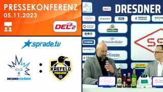 05.11.2023 - Pressekonferenz - Dresdner Eislöwen vs. Krefeld Pinguine