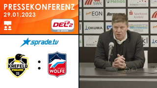 29.01.2023 - Pressekonferenz - Krefeld Pinguine vs. Selber Wölfe