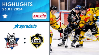 26.01.2024 - Highlights - EC Kassel Huskies vs. Krefeld Pinguine