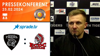 25.02.2024 - Pressekonferenz - Bayreuth Tigers vs. ECDC Memmingen Indians