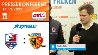 16.12.2022 - Pressekonferenz - Heilbronner Falken vs. ESV Kaufbeuren