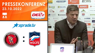23.10.2022 - Pressekonferenz - Eispiraten Crimmitschau vs. Selber Wölfe