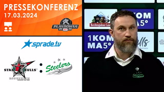 17.03.2024 - Pressekonferenz - Starbulls Rosenheim vs. Bietigheim Steelers