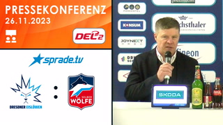 26.11.2023 - Pressekonferenz - Dresdner Eislöwen vs. Selber Wölfe
