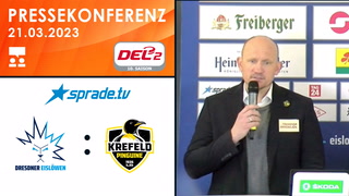 21.03.2023 - Pressekonferenz - Dresdner Eislöwen vs. Krefeld Pinguine
