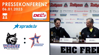 06.01.2023 - Pressekonferenz - EHC Freiburg vs. Ravensburg Towerstars