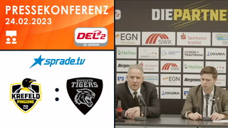 24.02.2023 - Pressekonferenz - Krefeld Pinguine vs. Bayreuth Tigers